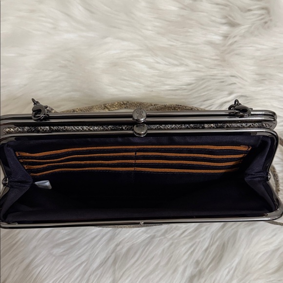 HOBO Leanne Snake Embossed Crossbody Bag Glam Leather - Picture 9 of 15